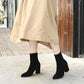 Women Boots Sexy Pointed Elastic Female Mid Calf Boots Autumn Winter High Heels Short Boot Shoe 9CM