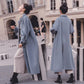 Hepburn Style Woolen Coat Women's Mid-length Korean Style Loose Woolen Coat Plus Cotton Thick Autumn and Winter Woolen Coat