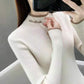 Autumn and Winter Korean Warm Knit Sweater Slim Long-sleeved Solid Color Blouse Round Neck Non-ball Sweater