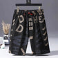 Summer Casual Shorts Men's Ice Silk Trend All-match Outer Wear Beach Pants Straight Loose 5 Five Points Medium Pants