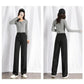 Women's Spring and Autumn Thin Casual Straight-leg Pants High Waist Loose Suit Pants Solid Classic Basic All Match Bottoms