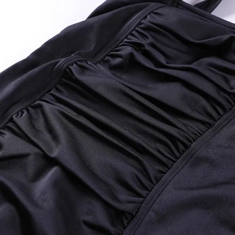 Women's One-piece Briefs Swimsuit Quick-drying Cover Belly Slimming Professional Sports Swimwear Solid Color Pleated Breathable Beachwear