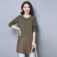 Female Autumn T-shirt Tops Women's Casual Splicing Round Neck Long Sleeve Loose Fashion stitching Pullover Tops