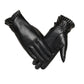 Leather Gloves Ladies Winter Korean Cute Thickening Warmth Cycling Motorcycle Outdoor Riding Touch Screen Cotton Gloves