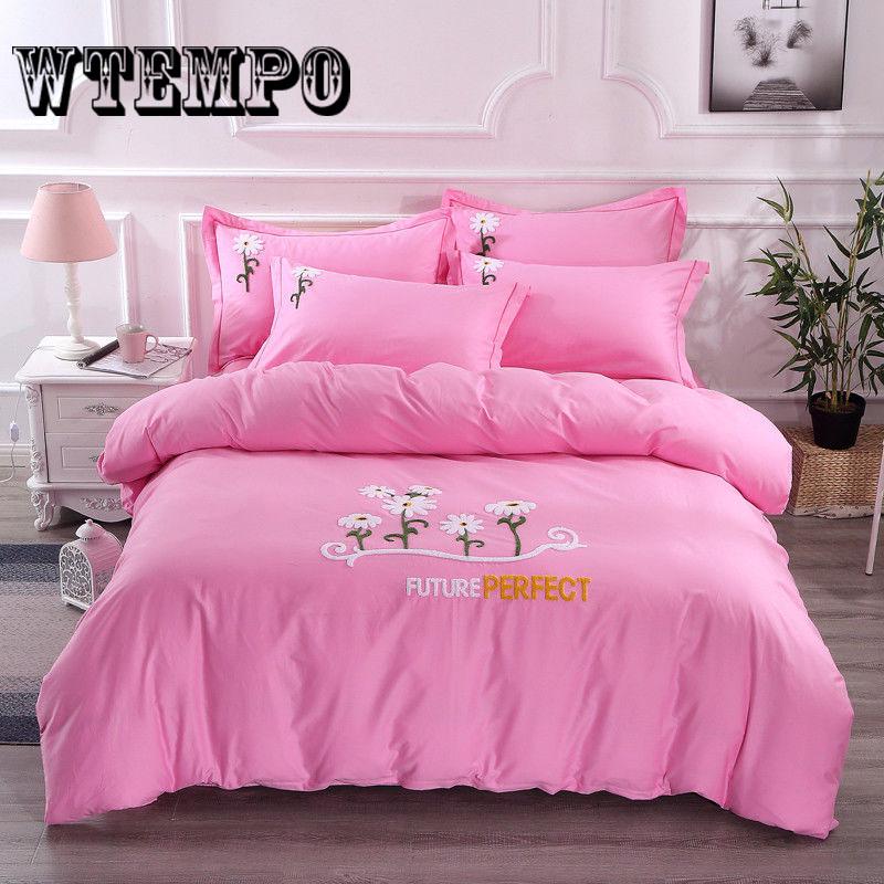 Set of In Package Home Textile  Cotton Four-piece Frosted Autumn Winter Thicken Bed Sheet