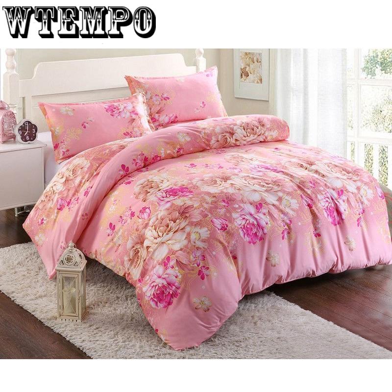 Brand Printed Quilt Cover Four-piece Bedroom Home Bedding Set Comfortable Soft Cotton