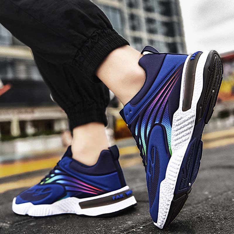 Men's Shoes Spring and Autumn Soft Bottom Soft Surface Breathable Flying Woven Casual Shoes New All-match Men's Sports Shoes Running Shoes Men