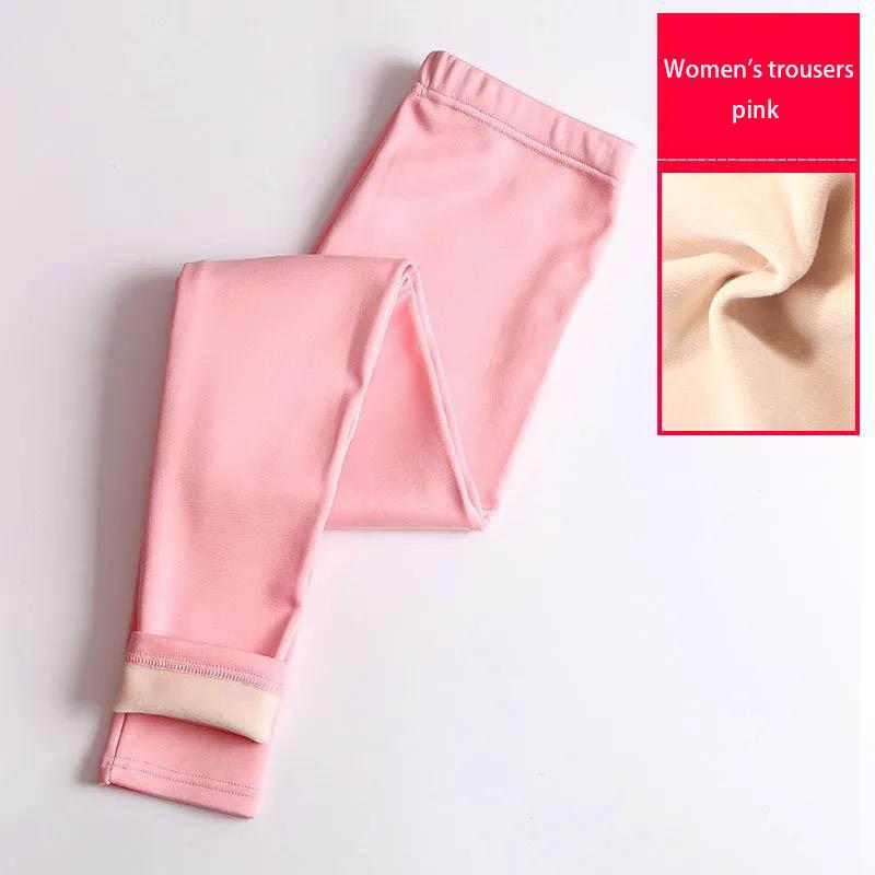 Women's Warm Pants Plus Velvet Thickening Ladies Long Trousers Inner Wear Slim Winter Leggings Line Pants Cotton Trousers One Velvet Plus Size