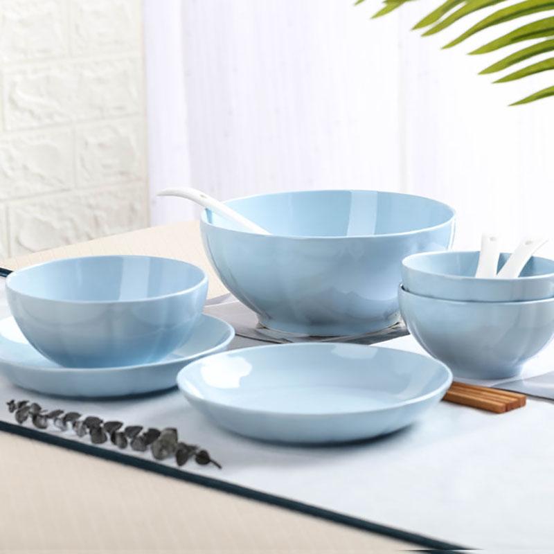Household Dishes Set Ceramic Thickened Anti-scalding Simple Creative Small Fresh Pumpkin Bowl Plate Tableware