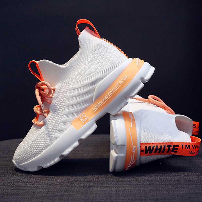Plus Size 36-41 Summer Women Sneakers Students Low-top Breathable Running Basketball Shoes Shockproof Non-slip White Shoes