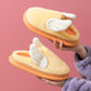Wings Cotton Slippers for Autumn and Winter Indoor Non-slip Flat Shoes Household Casual Slippers