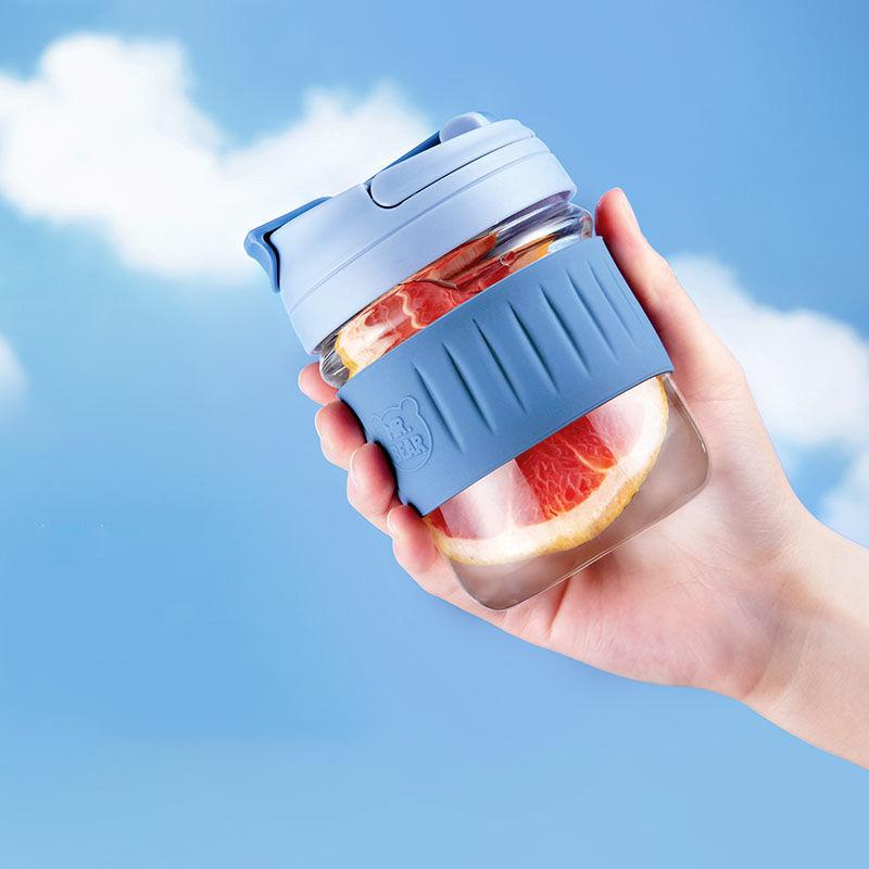 Water Cup Heat-resistant Coffee Cup Female Simple Cute Summer Compact Portable Ins Wind Summer Plastic Straw Cup
