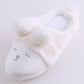 Cute Women Slipper Squinting Small Sheep Winter Fleece Warm Shoes Soft Indoor Slippers Casual Shoes