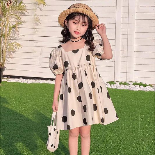 Summer Girls' Dresses Little Girls Polka Dot Princess Dress Baby Girl Western Style Children's Dress