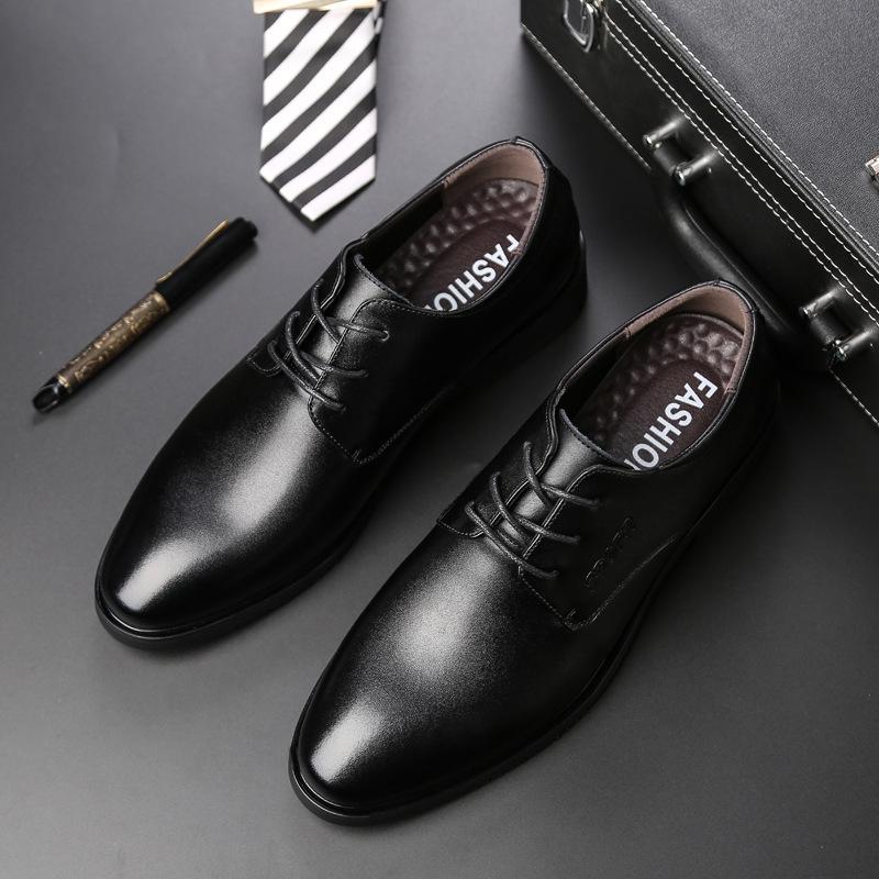 Men Shoes Business Genuine Leather Casual Comfortable Flat Classic Pointed Toe