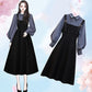 Two-piece Single/large Size Women's Spring  Autumn Suit Women's Fashion Shirt Covering Belly Slimming Dress Women