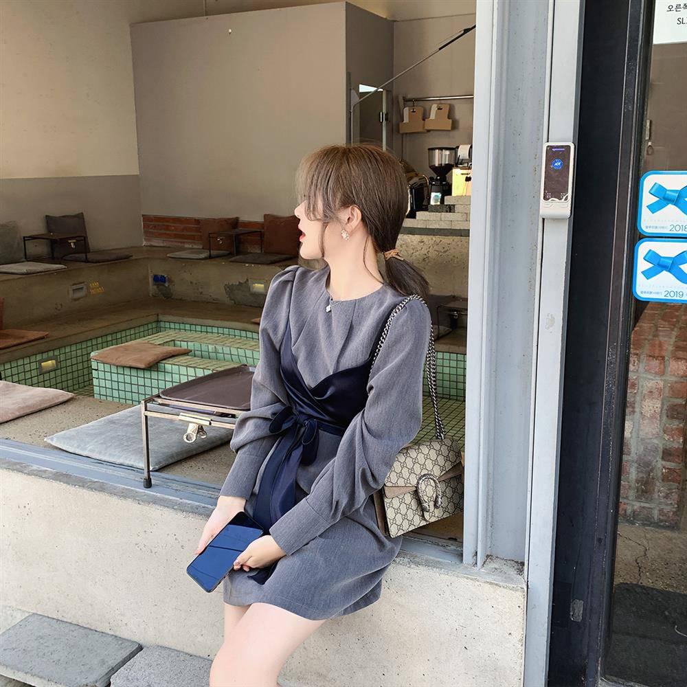Fashion Women Casual T shirt Dress Elegant long sleeve Party Club Dress Clothing Streetwear