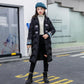Girls' Long Padded Jacket Fashion Children's Over The Knee Long Padded Jacket