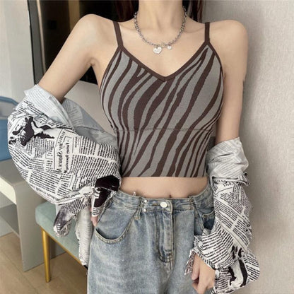 Zebra Pattern Wrap Chest Removable Latex Chest Pad Big U Beauty Back Underwear Tube Top Sports Vest Push Up Bra Top Lingerie Yoga Crop Tops for Women