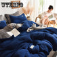 4pcs Home Textile Bedding Set  Solid Color Duvet Cover Queen/king Bed Sheet Winter Plush Bedspread