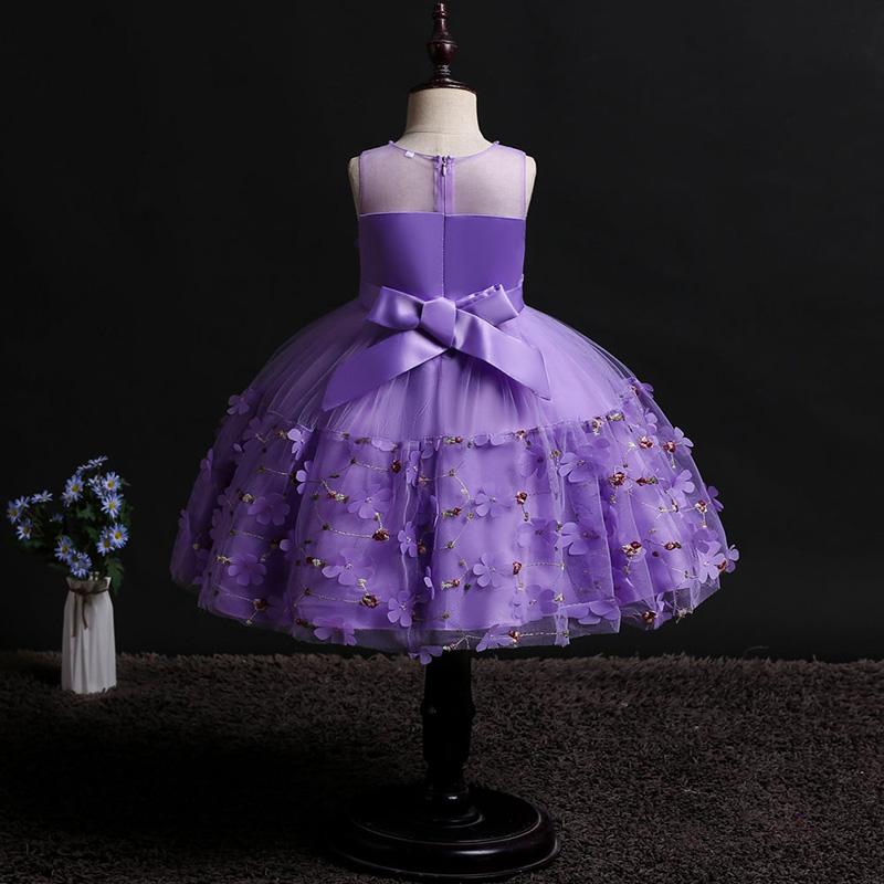 Summer Girls Dress Petal Embroidery Children's Photo Photography Clothing In The Big Children's Tutu Skirt Net Gauze Skirt