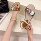 Cute Sandals Female Fairy Style Summer Wild Flowers Flat Casual Soft Sole Student Shoes