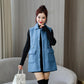 Autumn and Winter Lamb Hair Vest Women's Mid-length Pocket Waistcoat Student Casual Solid Color Jacket