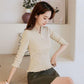 Autumn and Winter Solid Color V-neck Sweater Short Women's Small Slim Knit Sweater Women