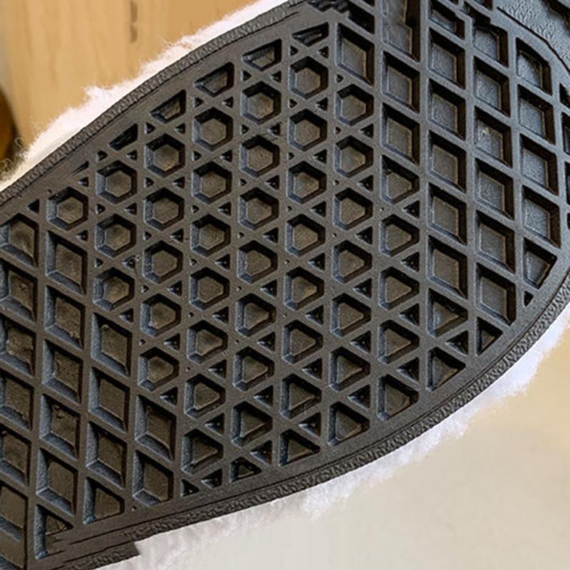 Autumn and Winter Peas Shoes Women's All-match Plus Velvet Outer Wear Flat Casual Shoes A Pedal Fur Shoes Moccasin Shoes