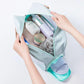 Dry and Wet Separation Toiletry Bag Cosmetic Bag Women Clear Handbag Waterproof for Bathing Swimming Beach Portable Transparent Bag