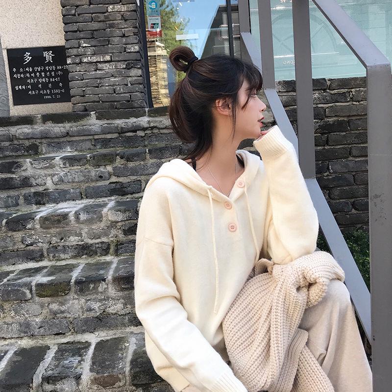 Pofulove sweater female students Korean loose winter college style hooded sweater sweater women sweater women