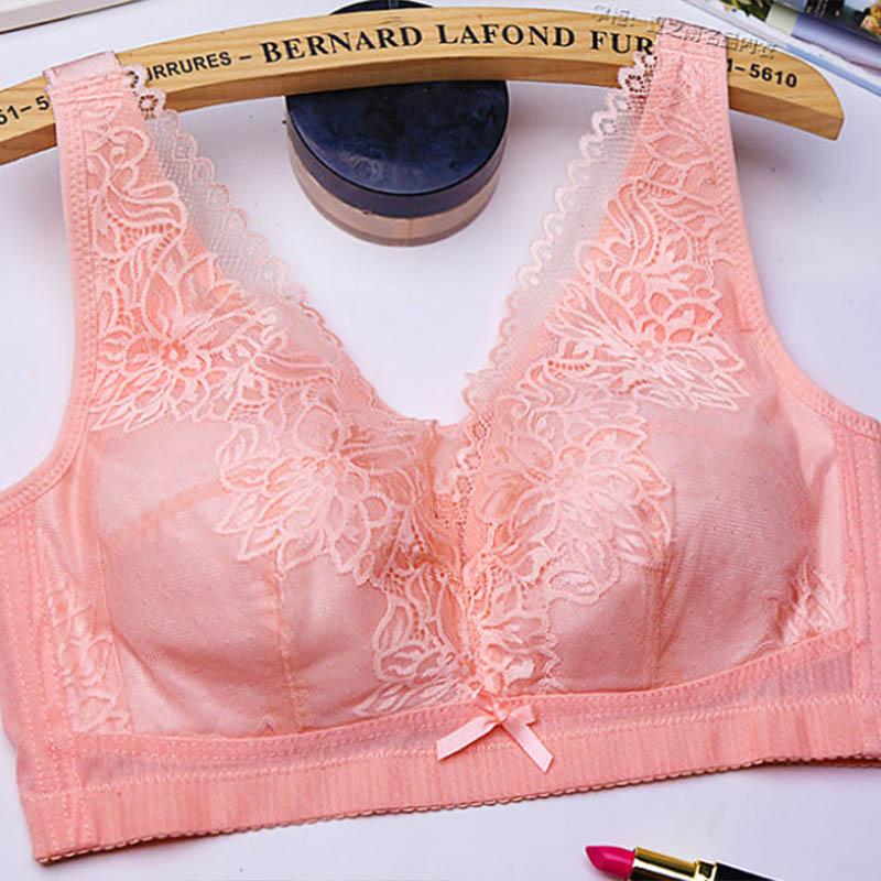 Ultra-thin Big Breasts Show Small Large Size Full Cup Text Gathers and Collects Auxiliary Breasts Without Sponge Soft and Skin-friendly Adjustable Bra
