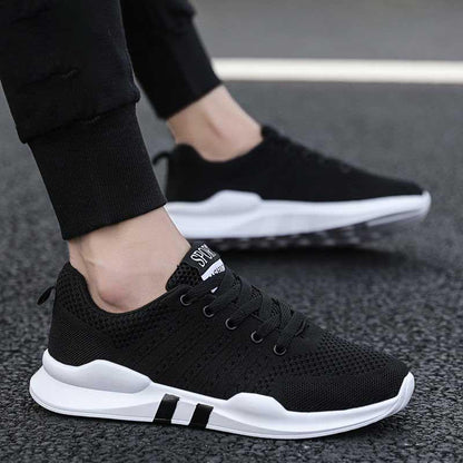Size 39-44 Men Sneakers Non-slip Basketball Shoes Breathable Deodorant Flying Woven Mesh Students Running Shoes Wear-resistant Deodorant Skate Shoes