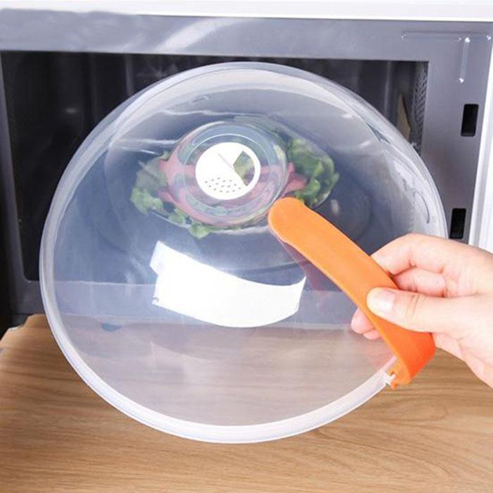 Microwave Splash Guard Professional Microwave Food Anti-Spray Cover, Heat Resistant Lid With Handle