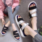 2020 Sexy Korean Flat Bottom Wild Ins Fairy Beach Sandals Female Net Red Student Korean Version College Style
