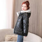 Glossy Cotton-padded Jacket Women's Short Cotton-padded Jacket Loose Bread Clothes Winter Cotton-padded Jacket Hooded Jacket