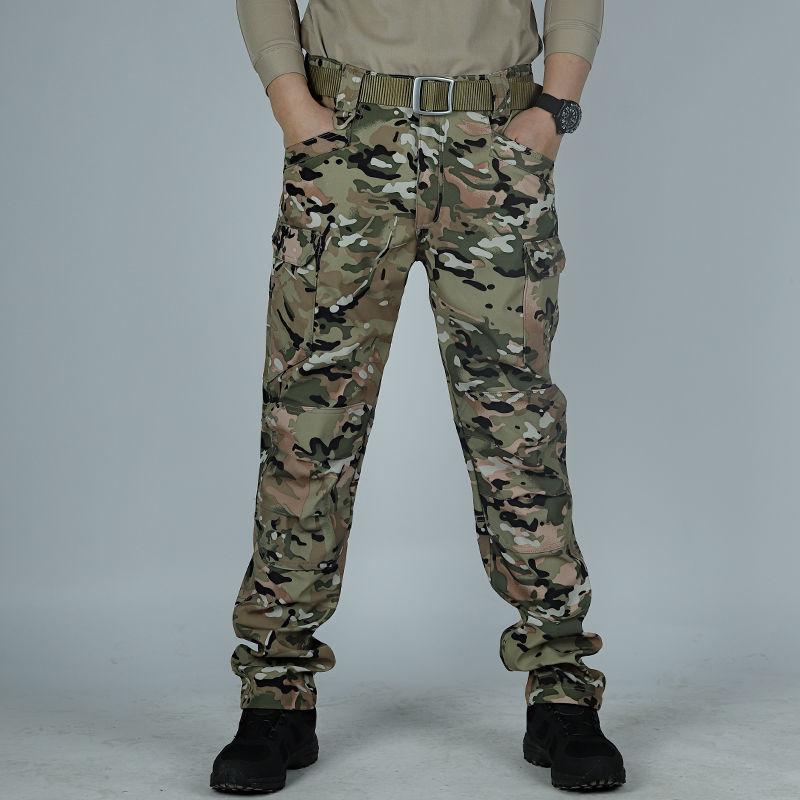 Winter Plus Velvet Warm Outdoor Assault Pants Windproof and Waterproof Soft Shell Hiking Pants Men's Cold-proof Tactical Assault Pants