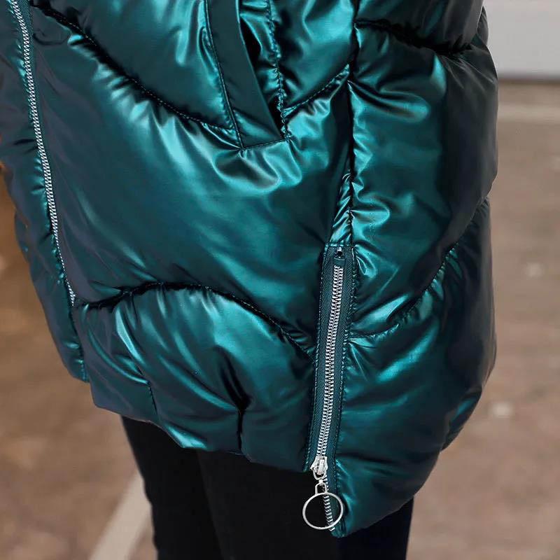 WTEMPO Women's Cotton-padded Jacket Mid-length Winter Loose Colorful Hooded Down Jacket