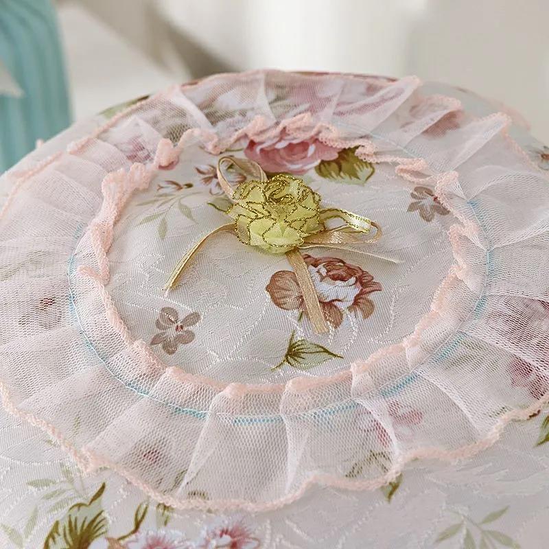 Rural Style Round Rice Cooker Cover Multifunctional European Style Cover Towel Cloth Lace Rice Cooker Household Cover Cloth Dust Cover