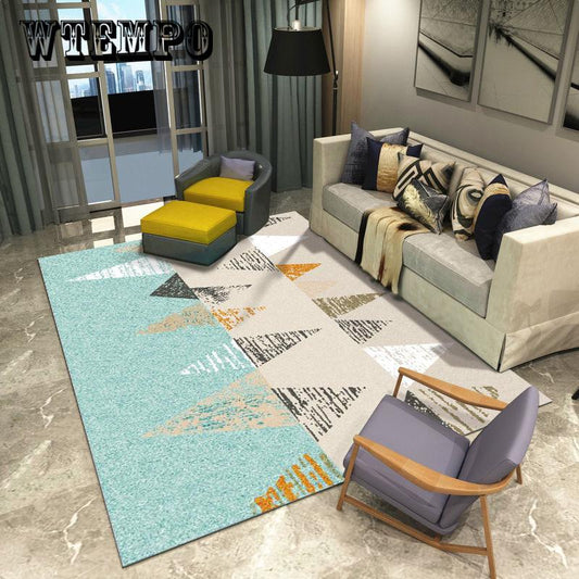 Geometric Flower Carpets for Living Room Anti-Slip Soft Bedroom Floor Mats Doormat Large Size