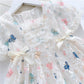 Girls Princess Dress Birthday Party Evening Dress Children Korean Style Foreign Butterfly Lace Dress Girl Puff Sleeve Dress
