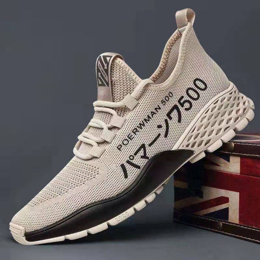 Casual Sports Men's Trend Running Shoes Breathable Mesh Shoes Versatile Students Lightweight Hiking Shoes