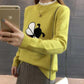 Pofulove Knitted Top Winter  Long Sleeve Sweater Winter Half-high Collar Thick Sweater Women