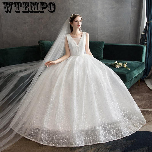 Gorgeous Ball Gown Wedding Dress Lace Vestido De Novia Vintage Wedding Dresses Bridal Gown