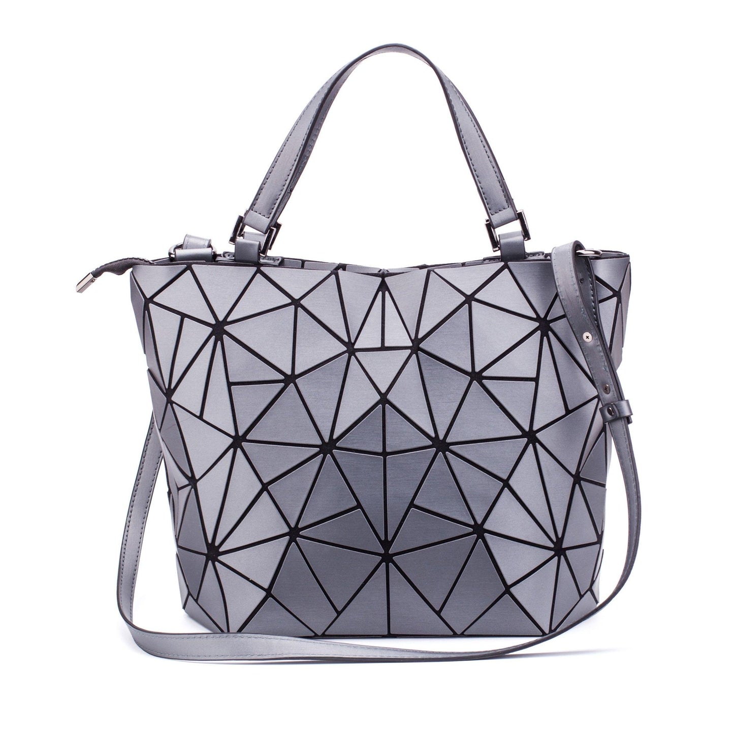 Luxury Geometric Rhombic Female Handbag Fashion Luminous Folding Designer Shoulder Bags for Women