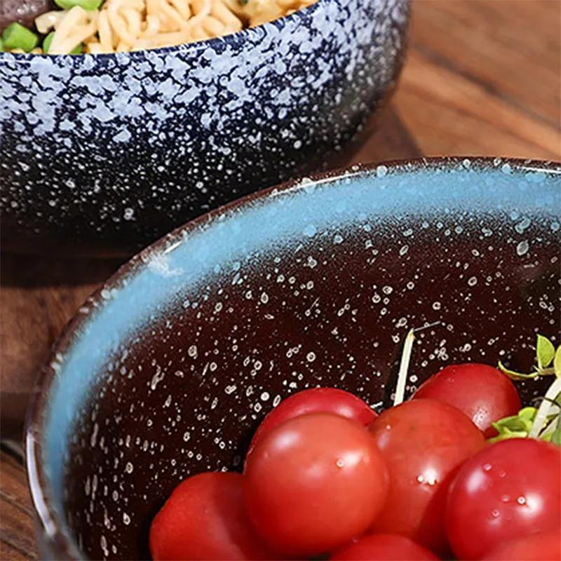 Japanese-style Ceramic Bowl Creative Tableware Household Rice Bowl Noodle Bowl Student Instant Noodle Bowl Big Bowl Soup Bowl Fruit Bowl