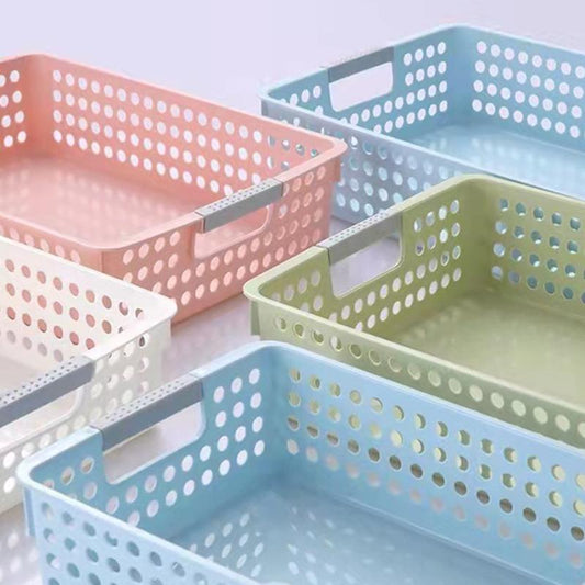 4PCS Desktop Plastic Storage Basket Kitchen Sundries Storage Box Toy Storage Box Home Storage Small Basket Bathroom Toiletries Storage Basket