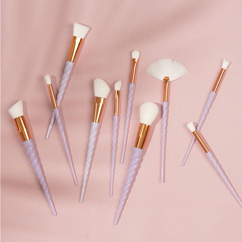 10Pcs Makeup Brush Set Tools Make-up Toiletry Kit  Make Up Brush Set