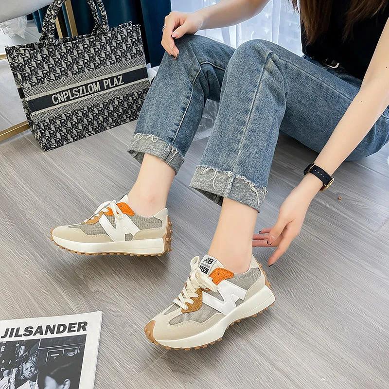 Xiaoman Waist Forrest Gump Shoes Female Korean Version of Thick-soled Mesh Breathable Old Shoes Student Casual Sports Shoes