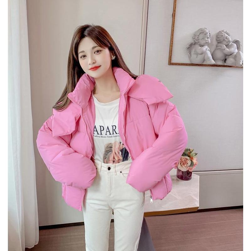 Chic Hooded Cotton Padded Women Parkas  Winter Warm Loose Solid Thicken Female Coats Ladies Zippers Outwear